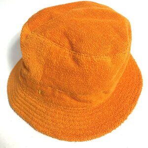 HERMES pile H logo hat bucket hat bob hat cotton Orange